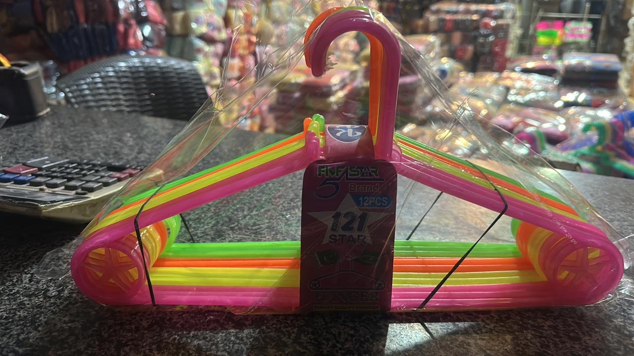 VIP Brand 303 Multicolor Plastic Hangers Set – Pack of 10