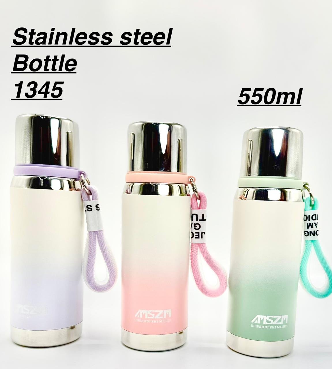 AMSZM Stainless Steel Vacuum Flask Bottle 550ml – Pastel Gradient Collection