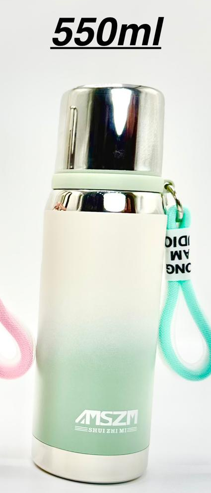 AMSZM Stainless Steel Vacuum Flask Bottle 550ml – Pastel Gradient Collection - Image 3