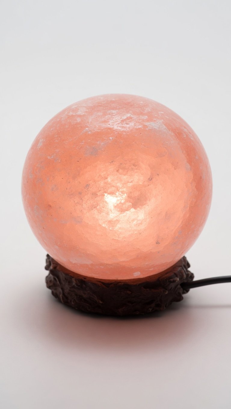 USB Himalayan Salt Lamp Sphere Ball Shape for Room Aesthetic - Mini Color Changing LED Salt Rock Lamp for Desk, Bedroom & Office - Natural Air Purifier Night Light - Image 8