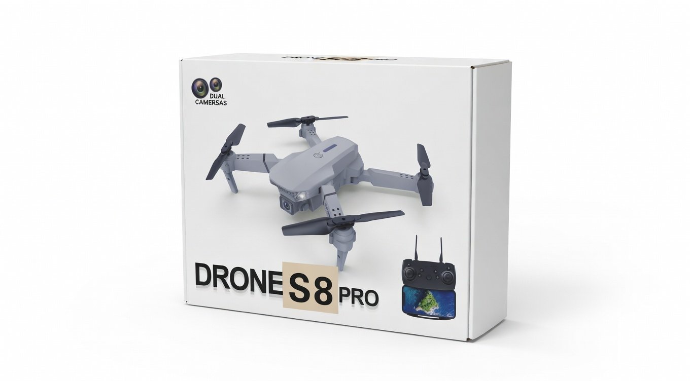 Drone S8 Pro Foldable with Dual Camera – HD WiFi FPV RC Quadcopter with Remote Control & One-Key Functions - Image 2