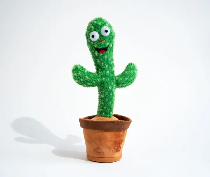 Dancing Cactus Talking Toy Kids Children Plush Electronic Toys Baby Singing Wriggle Voice Recording Repeats What You Say LED Lights Toddler Educational Funny Gift - Image 2