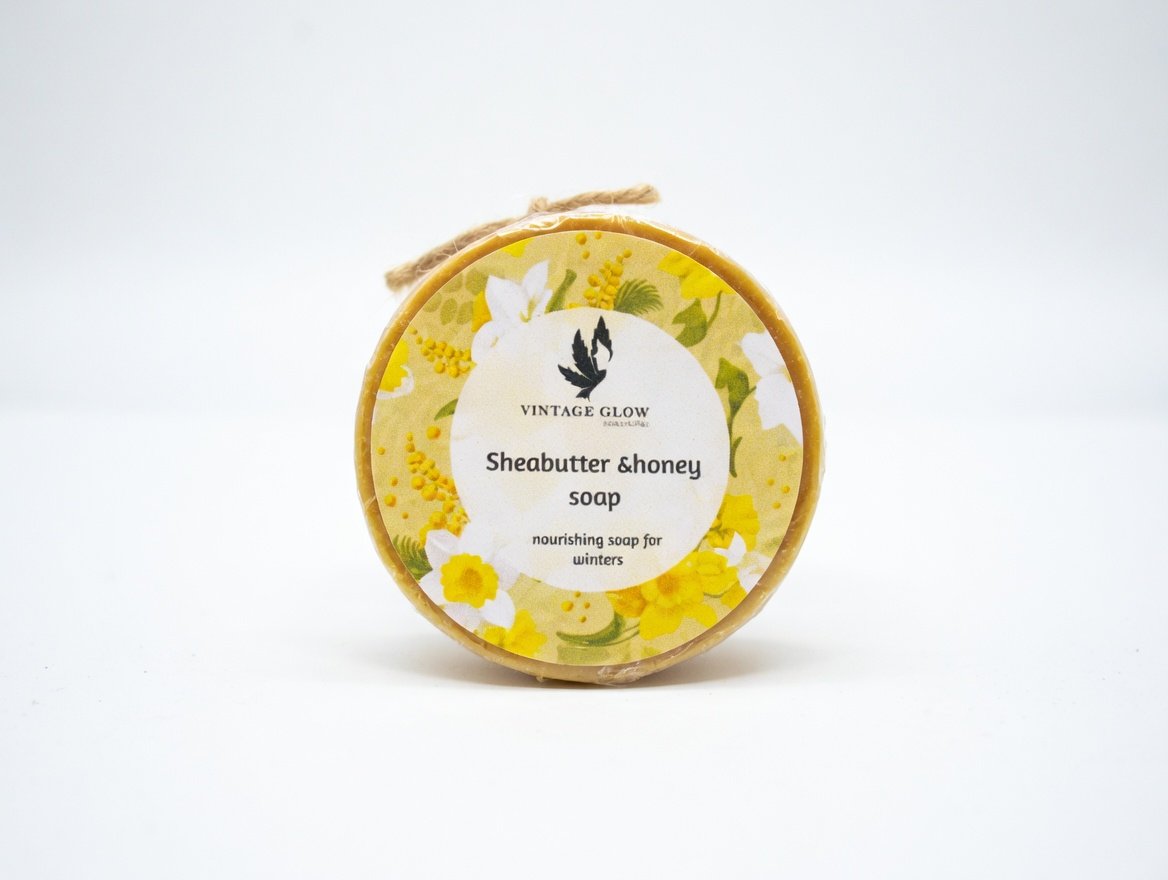 Vintage Glow Natural Handmade Soap Set - Saffron, Neem, Orange, Sheabutter & Honey, Rose | Nourishing Soap for Face & Body | 100% Natural - Image 8