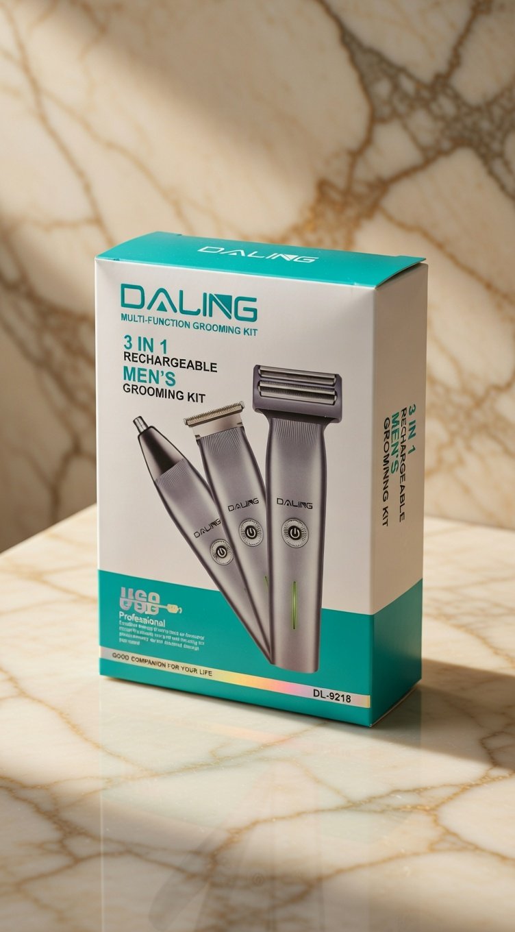 DaIing Multi Function Grooming Kit 3 in 1 _ 100%Original-USB Charging with High Energy Battery – DaIing DL 9218, DaIing Machine, DaIing Hair Clipper, DaIing Trimmer for Men, DaIing DL 9218 Trimmer, Original DaIing Trimmer