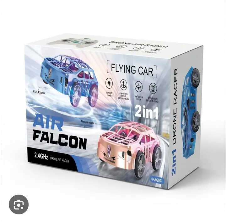 2-in-1 Flying Car Drone Toy for Kids - Air Falcon Remote Control RC Flying Car with 2.4GHz, Land & Air Dual Mode, LED Lights - Rechargeable Flying Warrior Air Racer - Image 7