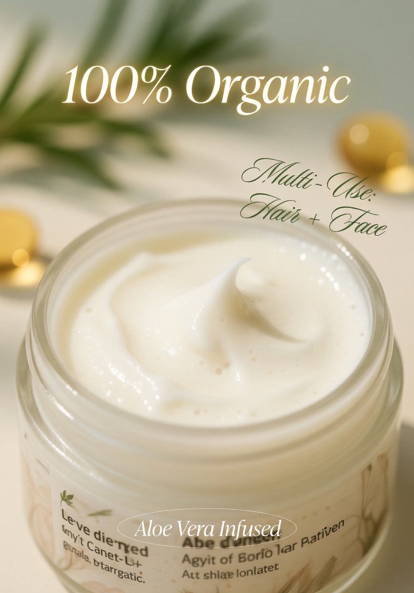 Conditioner Vintage Glow 100% Organic Rosemary Leave On Conditioner - Natural Hair Nourishment, Reduces Frizz, Deep Hydration for Dry & Damaged Hair - Image 3