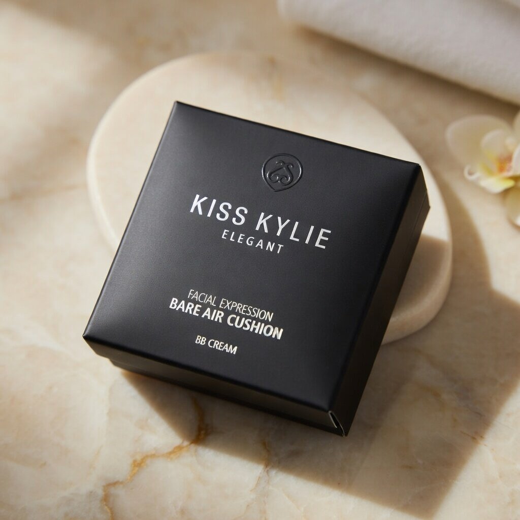 Kiss Kylie Elegant Bare Air Cushion BB Cream - Facial Expression Air Cushion Foundation 10g | Lightweight Matte BB Cream with Puff for Natural Glow