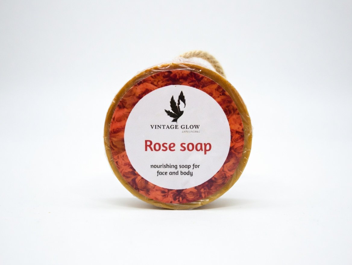 Vintage Glow Natural Handmade Soap Set - Saffron, Neem, Orange, Sheabutter & Honey, Rose | Nourishing Soap for Face & Body | 100% Natural - Image 5