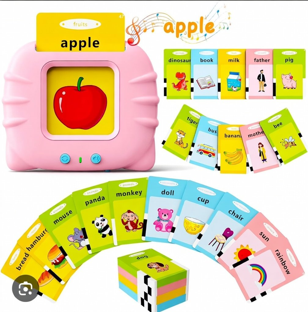 Flash Cards Reader Device With 110 Double Sided Flash Cards, Educational Learning Electronic Speech Tools with Reading Repeating Function, Learning Flash Cards Speaking Device - Image 14