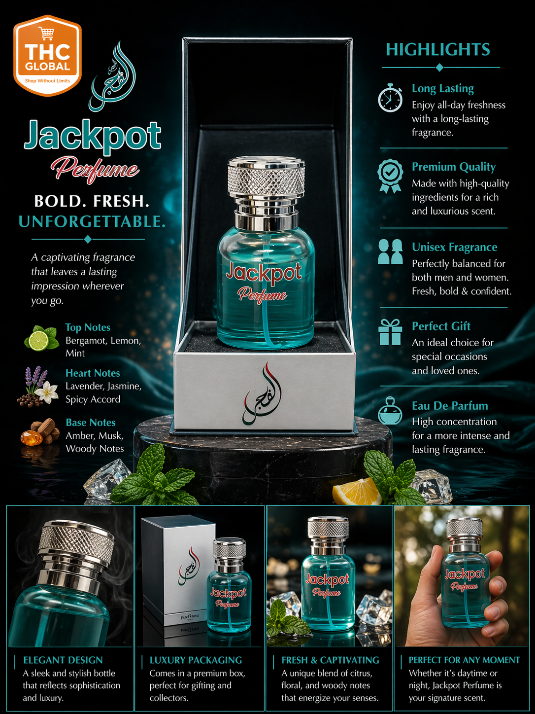 Jackpot Perfume Spray – Fresh Aquatic Fruity Fragrance – Long Lasting Everyday Scent with Gift Box - Image 7