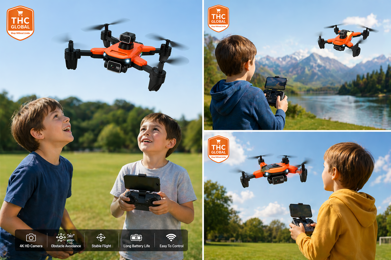 DM99 Foldable Drone 4K Camera WiFi FPV – 360° Obstacle Avoidance – Altitude Hold – Beginner RC Quadcopter - Image 6