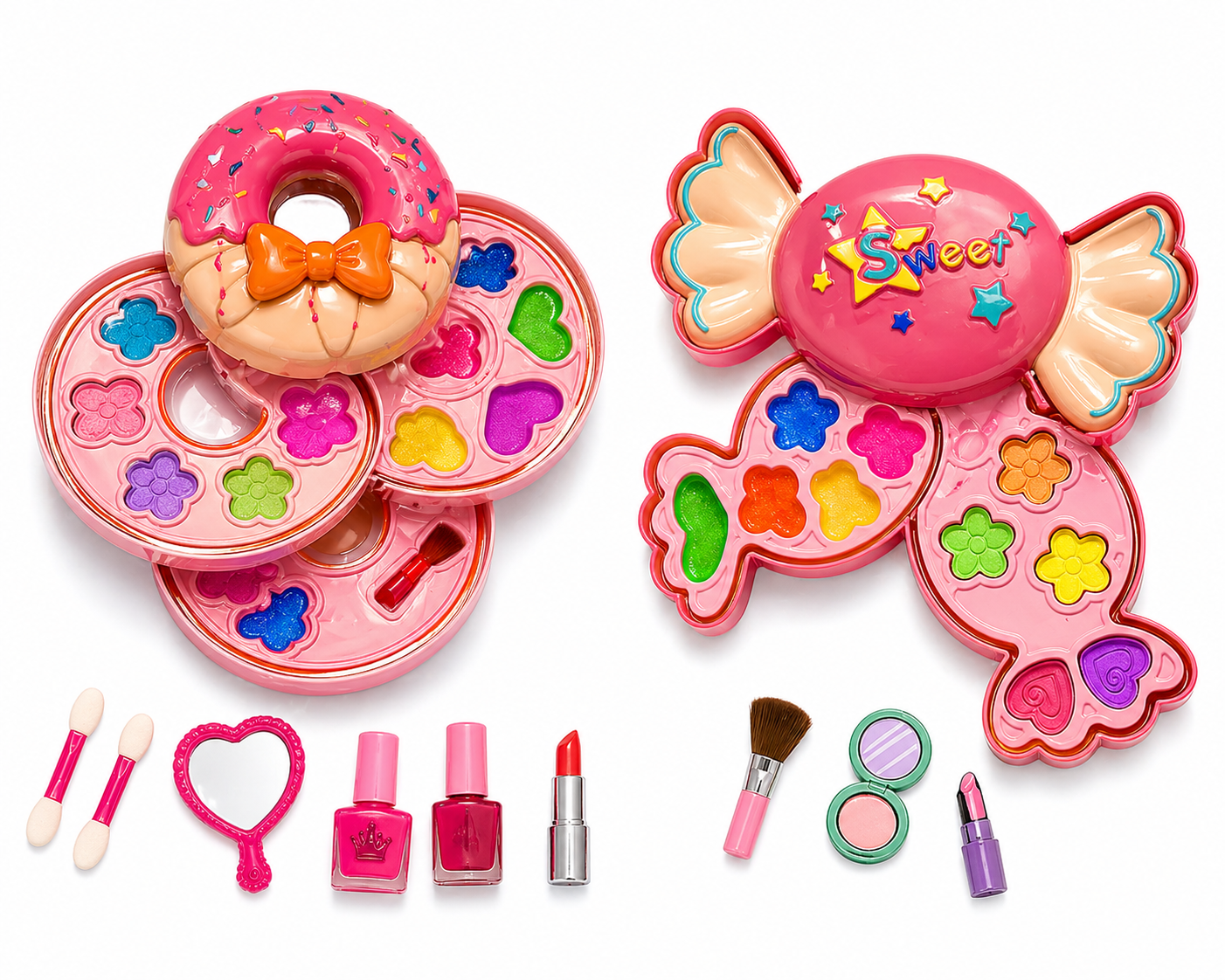 Kids Makeup Set – Washable Cosmetic Toy Kit for Girls, Non-Toxic Beauty Play Set with Lipstick, Eyeshadow & Accessories Gift - Image 2