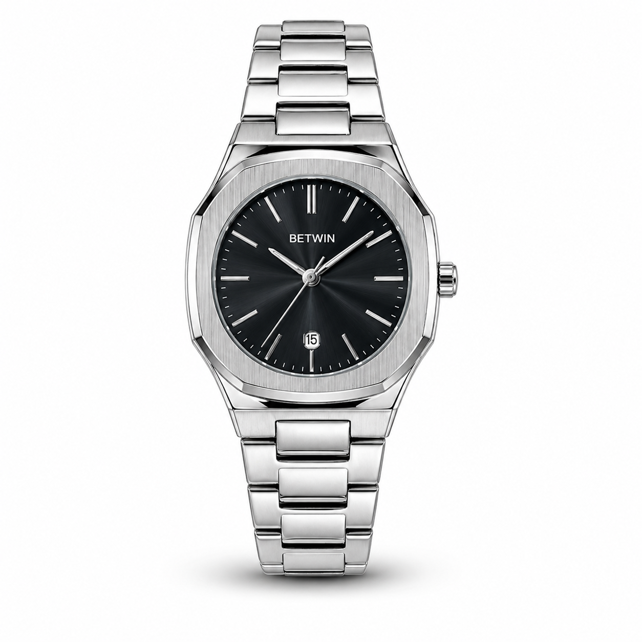 Men’s Stainless Steel Analog Watch – Luxury Style Black Dial Quartz Wrist Watch, Slim Casual & Formal Metal Strap Watch for Men