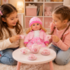 Large Baby Doll Toy for Kids – Cute Baby Doll With Pink Floral Outfit, Cap & Shoes, Soft Body Doll for Pretend Play, Birthday Gift for Girls Age 3+