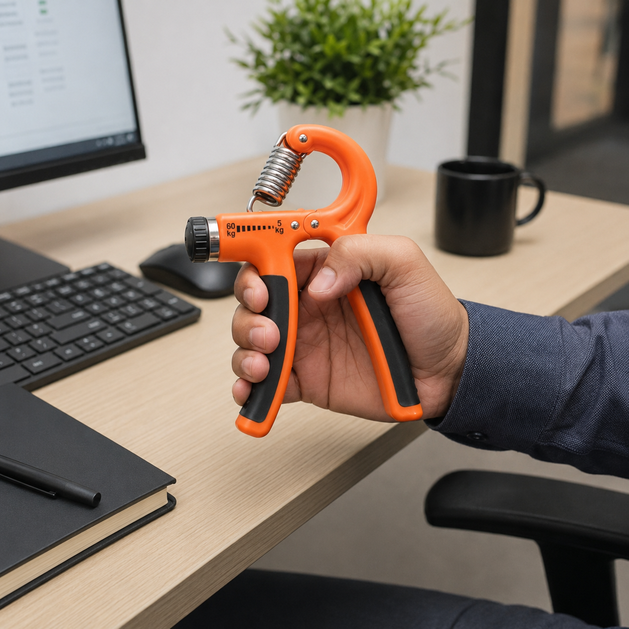 Adjustable Hand Grip Strengthener 5kg–60kg – Forearm Exerciser Gripper for Wrist, Finger & Hand Strength Training, Gym Fitness Workout Tool for Men & Women - Image 4
