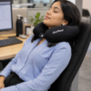 LoveTravel U-Shaped Neck Pillow – Soft Travel Pillow With Button Lock, Comfortable Neck Support Cushion for Flight, Car, Bus, Office Nap & Home Use
