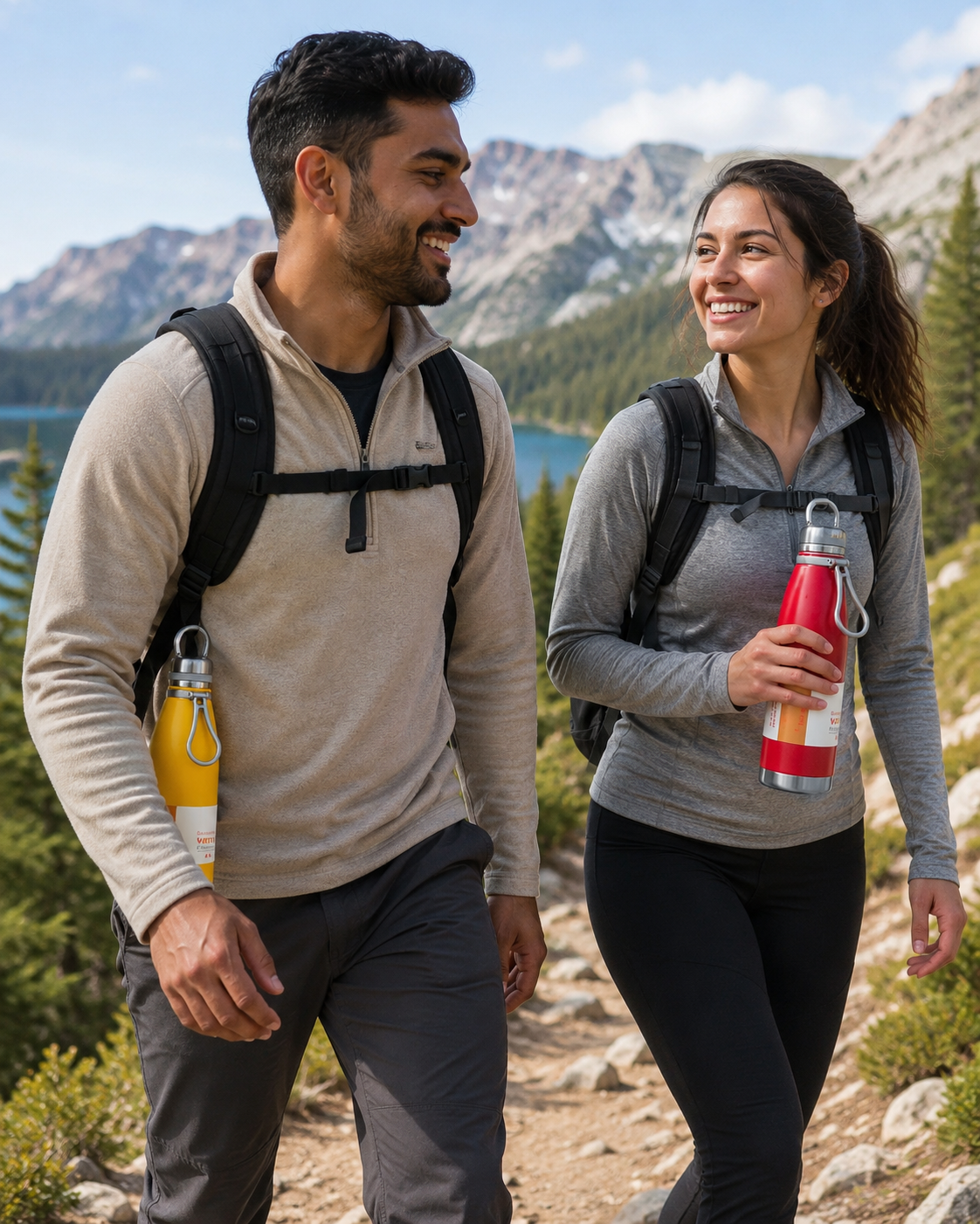 Stainless Steel Vacuum Water Bottle with Carry Strap | Hot & Cold Insulated Flask Bottle for School, Office, Gym, Travel & Outdoor Use | Assorted Colors - Image 7