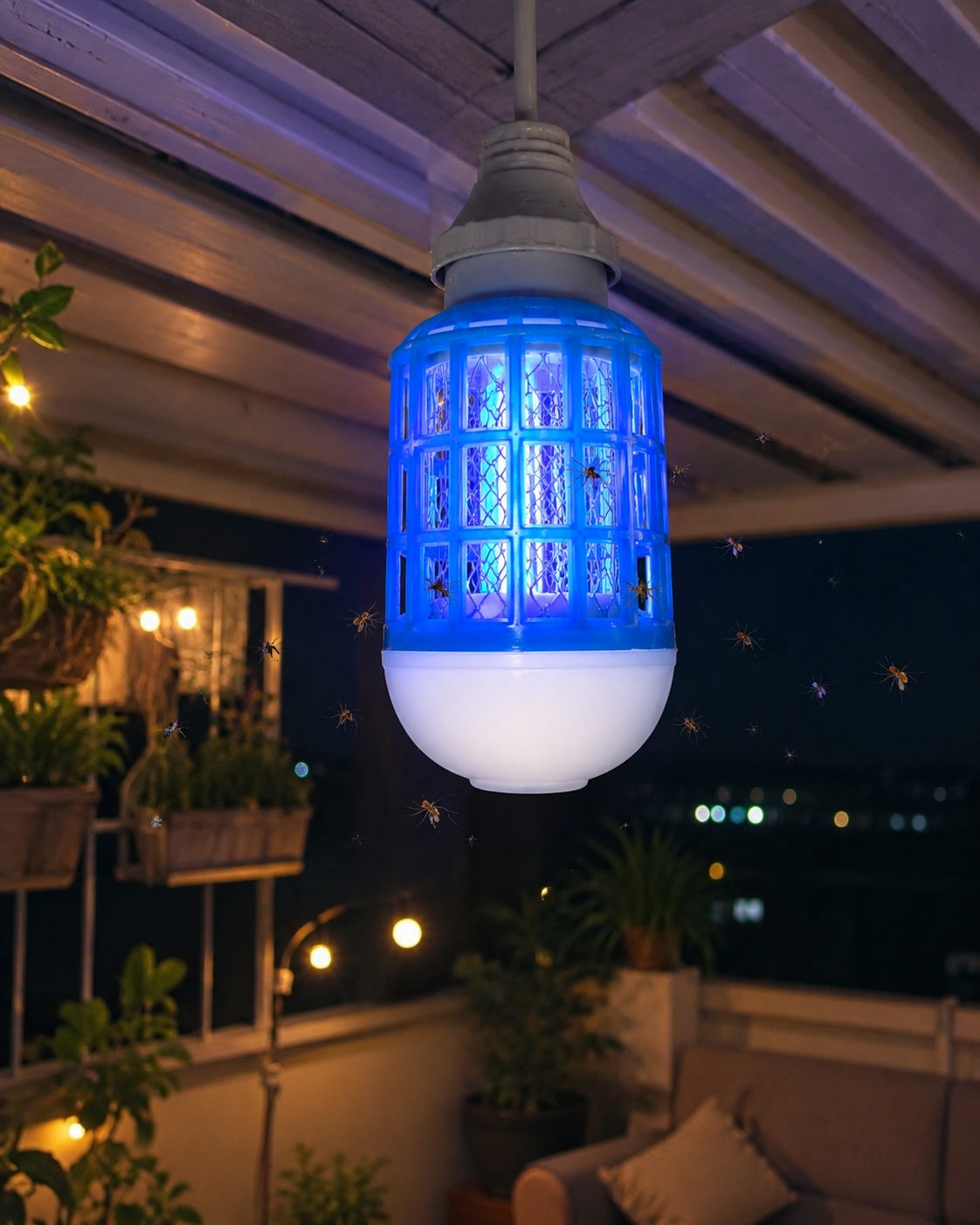 ANYOL Light LED Insect Killer Bulb JPN-330 | Electric Anti Mosquito Lamp with E27 Screw Base | Bug Zapper Mosquito Killer Light for Home, Room, Kitchen & Shop