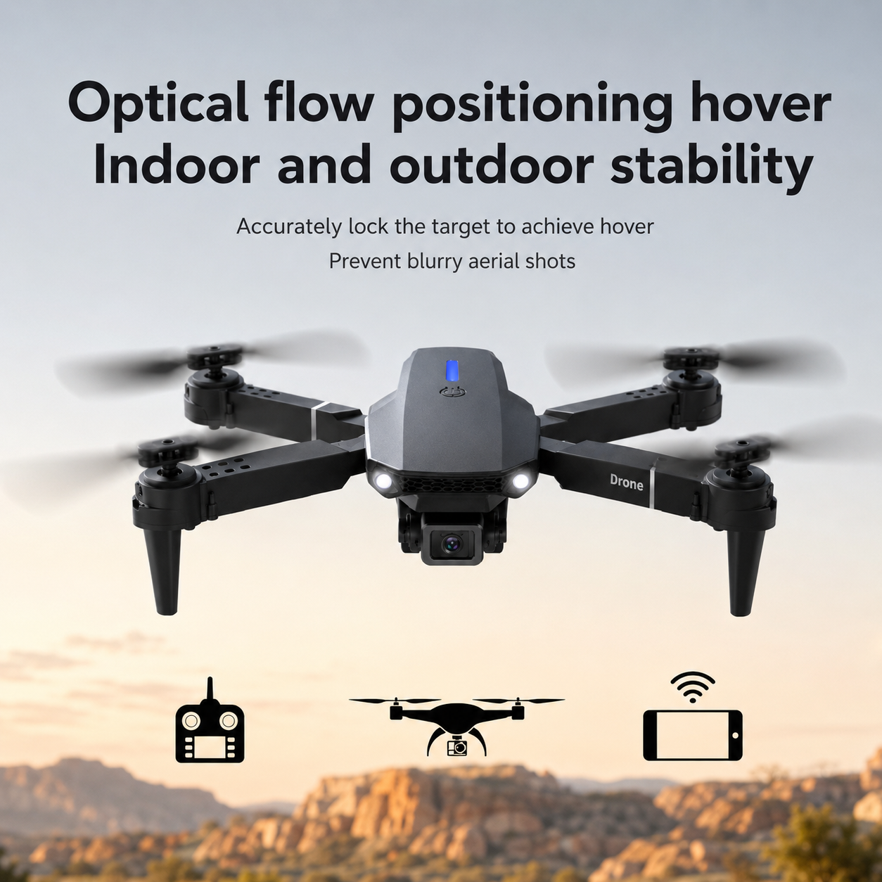 E88 Pro Drone with 4K Camera, WiFi FPV 1080P HD Dual Foldable RC Quadcopter Altitude Hold, Headless Mode, Visual Positioning - Image 7