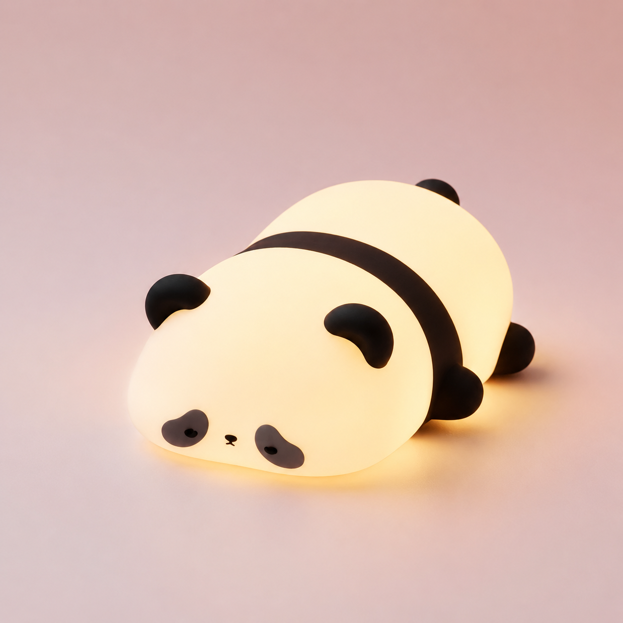 Cute Panda Silicone Night Light for Kids – Soft Touch LED Bedside Lamp, Portable Cartoon Night Lamp for Baby Room, Bedroom & Gift - Image 2