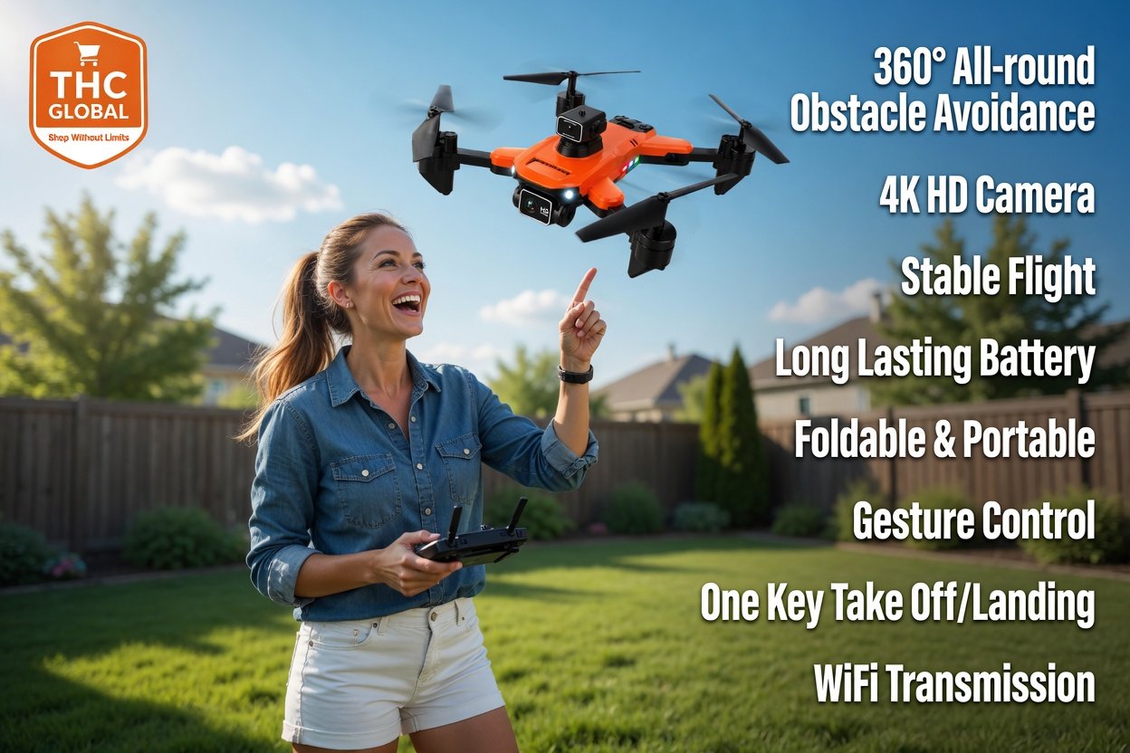 DM99 Foldable Drone 4K Camera WiFi FPV – 360° Obstacle Avoidance – Altitude Hold – Beginner RC Quadcopter - Image 3