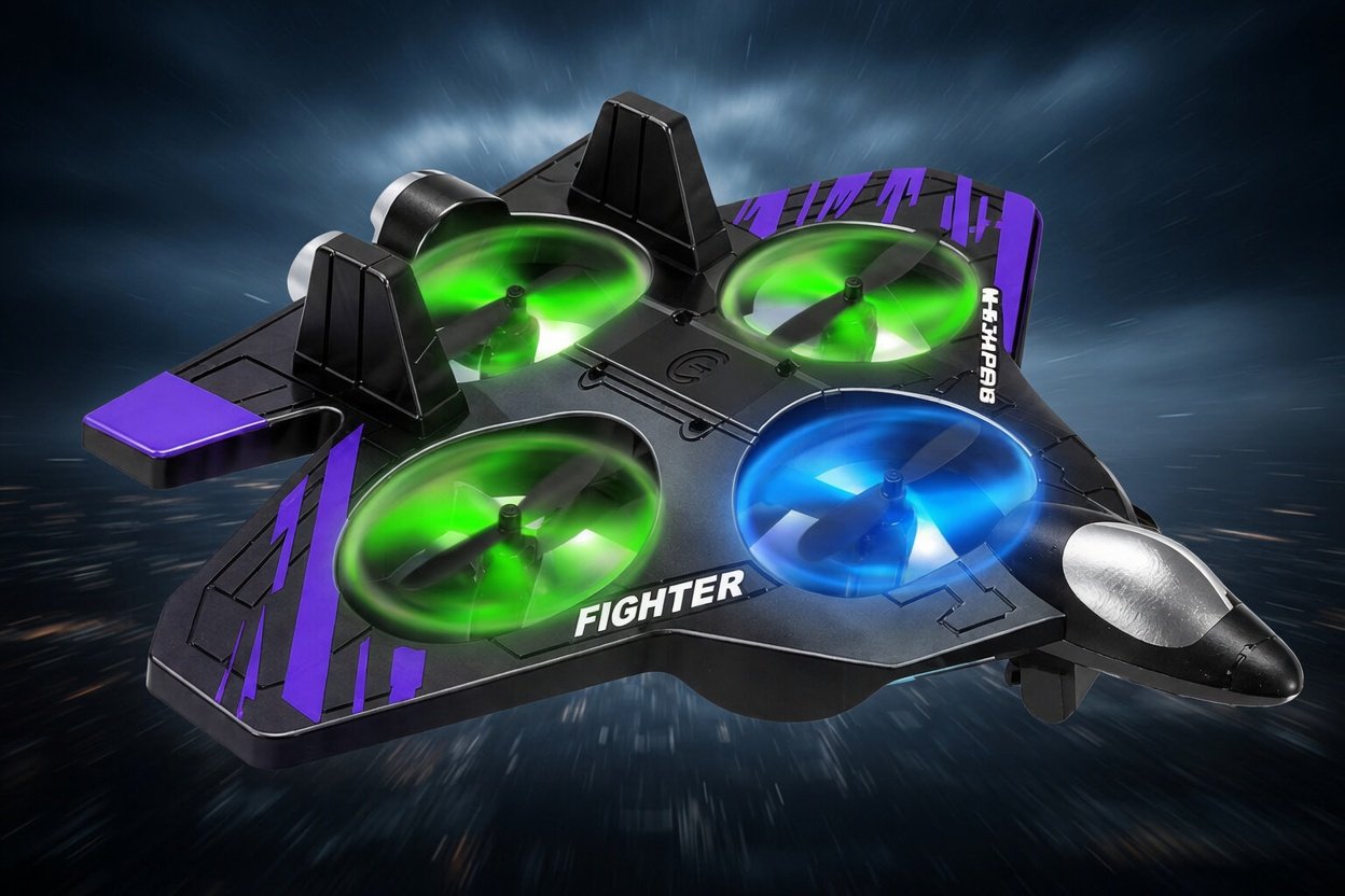 Thunder Charge RC Fighter Drone 2.4GHz | Vertical Take-Off & Landing Aircraft | Remote Control Flying Jet Toy for Kids & Adults 14+ - Image 5