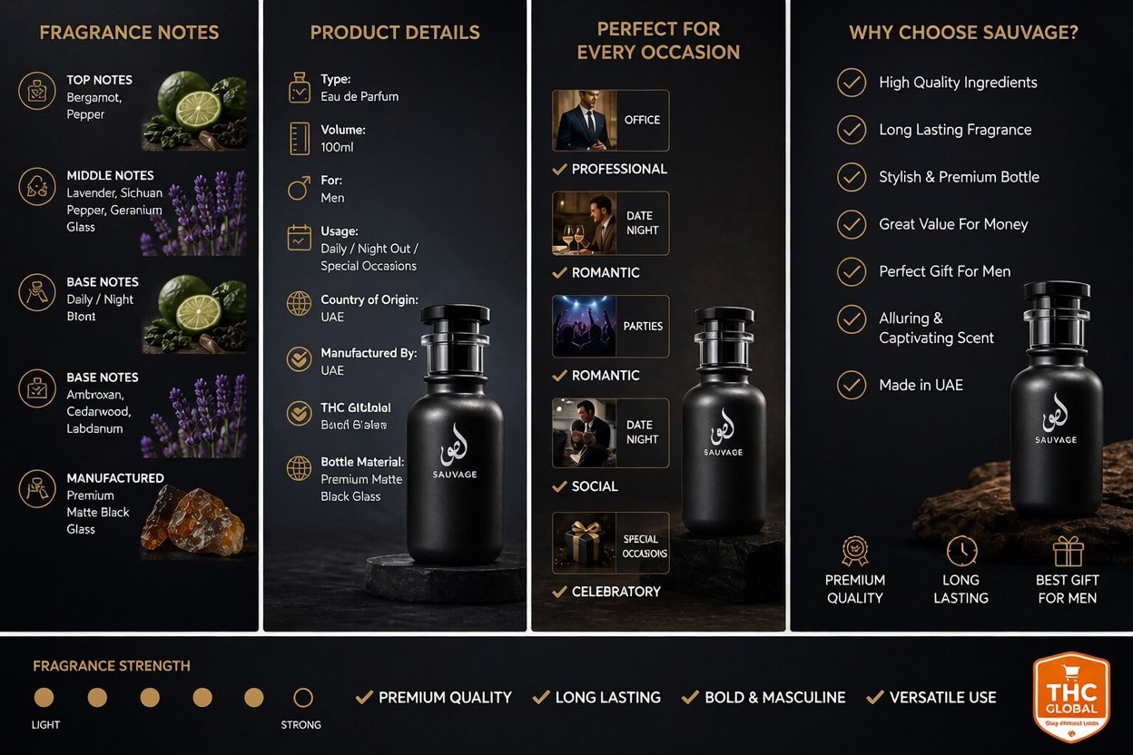 Sauvage Inspired Perfume for Men Long Lasting EDP Fragrance Fresh Woody Scent Luxury Style Perfume - Image 7