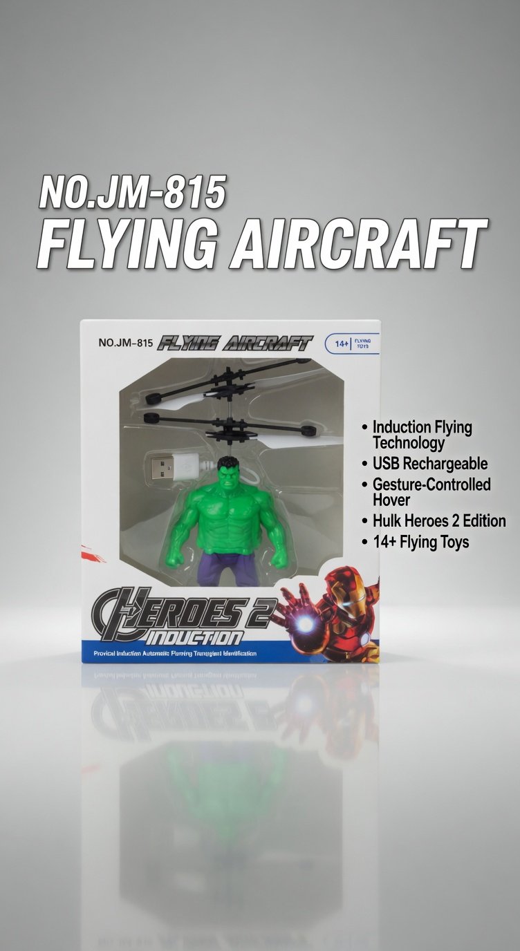 Hand Controlled Flying Superhero Toy | Induction Flying Aircraft Figure with USB Charging | Sensor Hover Flying Toy for Kids | Green Hero Design - Image 8