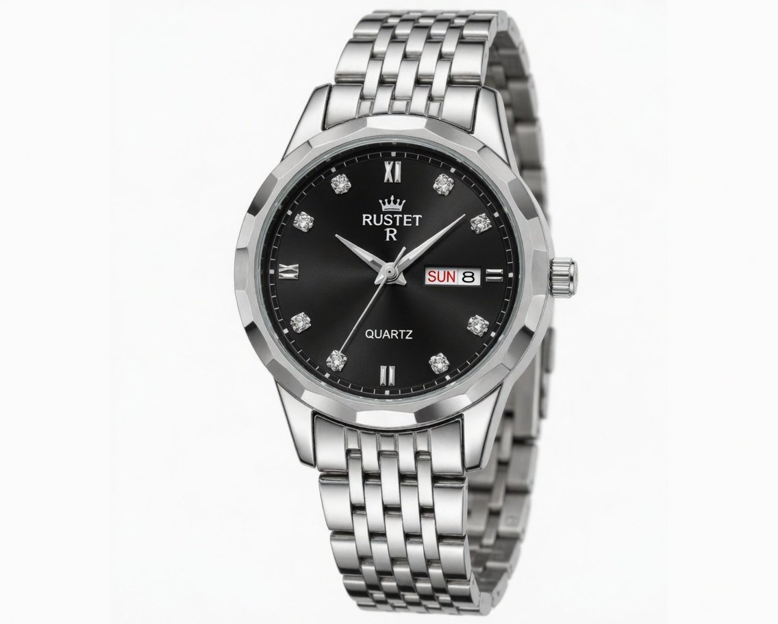 Men’s Stainless Steel Watch Quartz Analog Watch with Day Date Display Water Resistant Classic Wrist Watch 3 Months Warranty - Image 10