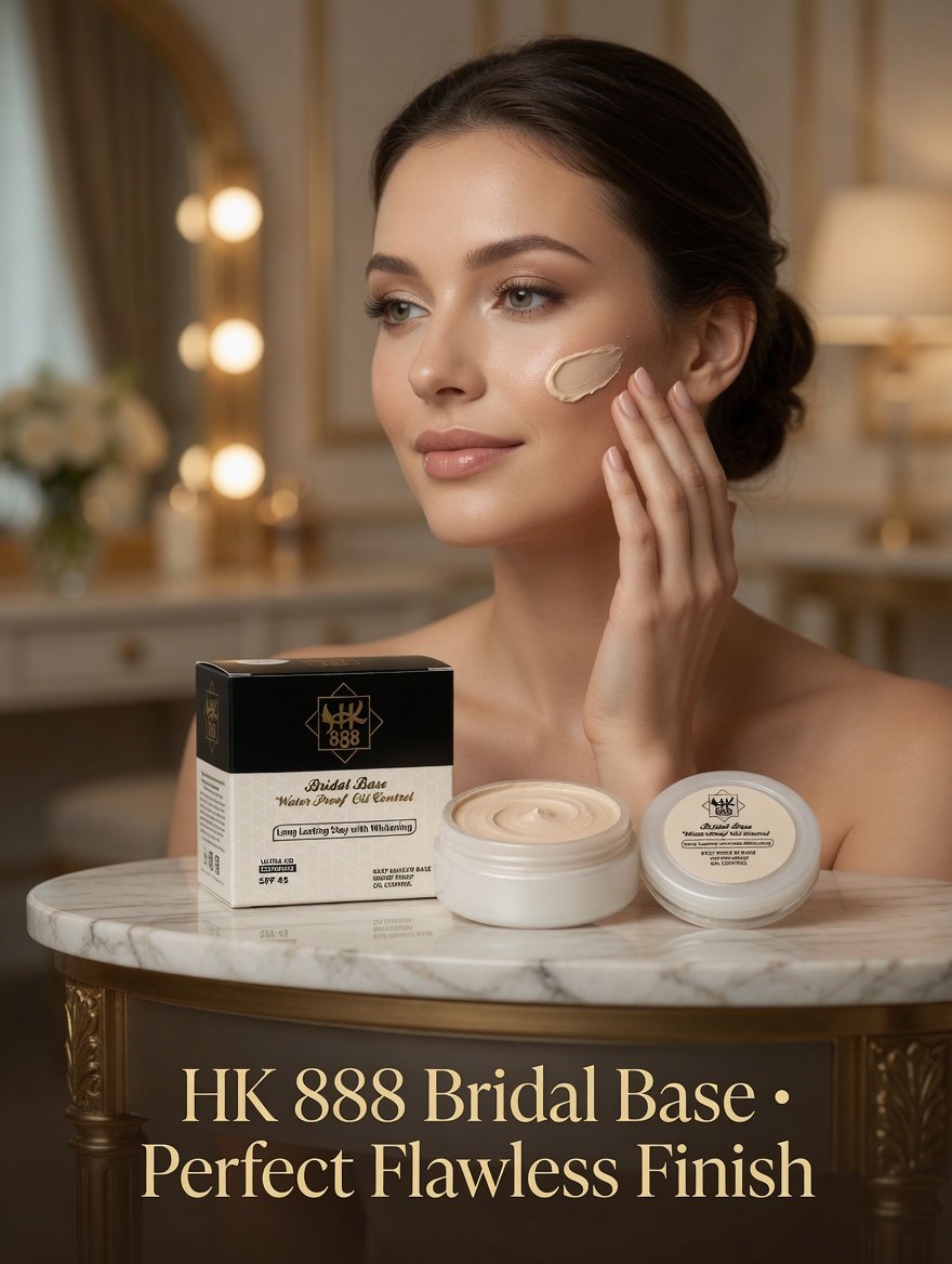 Bridal Base Waterproof Oil Control Makeup Cream 30g - Ultra HD Coverage SPF 45 Long Lasting Whitening Foundation Base for Brides & Makeup - Image 2