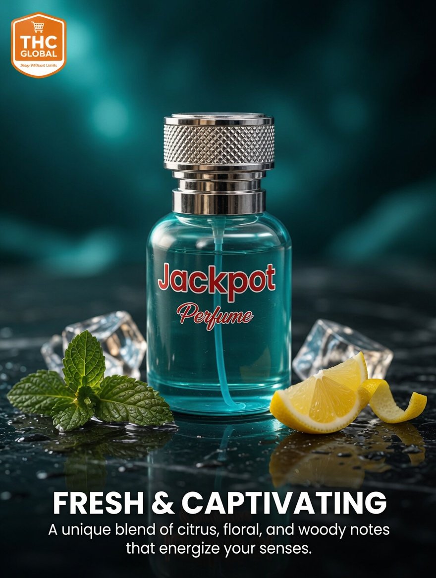 Jackpot Perfume Spray – Fresh Aquatic Fruity Fragrance – Long Lasting Everyday Scent with Gift Box