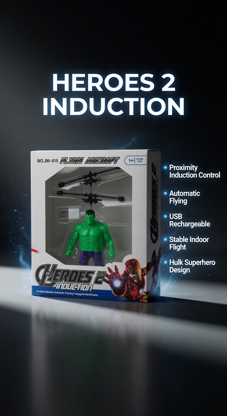 Hand Controlled Flying Superhero Toy | Induction Flying Aircraft Figure with USB Charging | Sensor Hover Flying Toy for Kids | Green Hero Design - Image 9