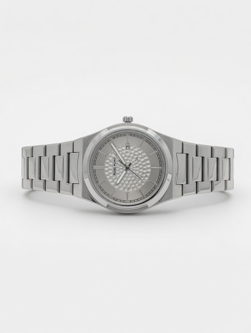 Men’s Stainless Steel Analog Watch – Silver Dial Quartz Wrist Watch with Metal Strap, Minimalist Casual & Formal Watch for Men - Image 6