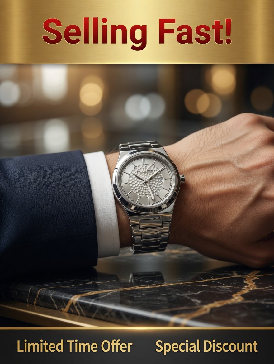 Men’s Stainless Steel Analog Watch – Silver Dial Quartz Wrist Watch with Metal Strap, Minimalist Casual & Formal Watch for Men - Image 10