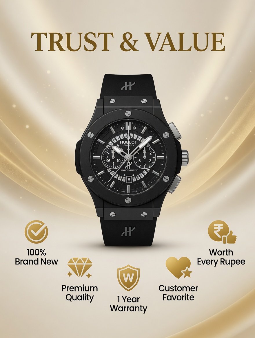 Men’s Luxury Style Analog Watch – Black Dial Silicone Strap, Chronograph Design Casual & Formal Wrist Watch for Men - Image 7