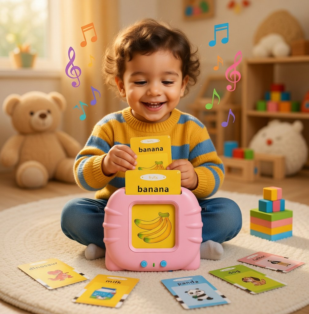 Flash Cards Reader Device With 110 Double Sided Flash Cards, Educational Learning Electronic Speech Tools with Reading Repeating Function, Learning Flash Cards Speaking Device - Image 13