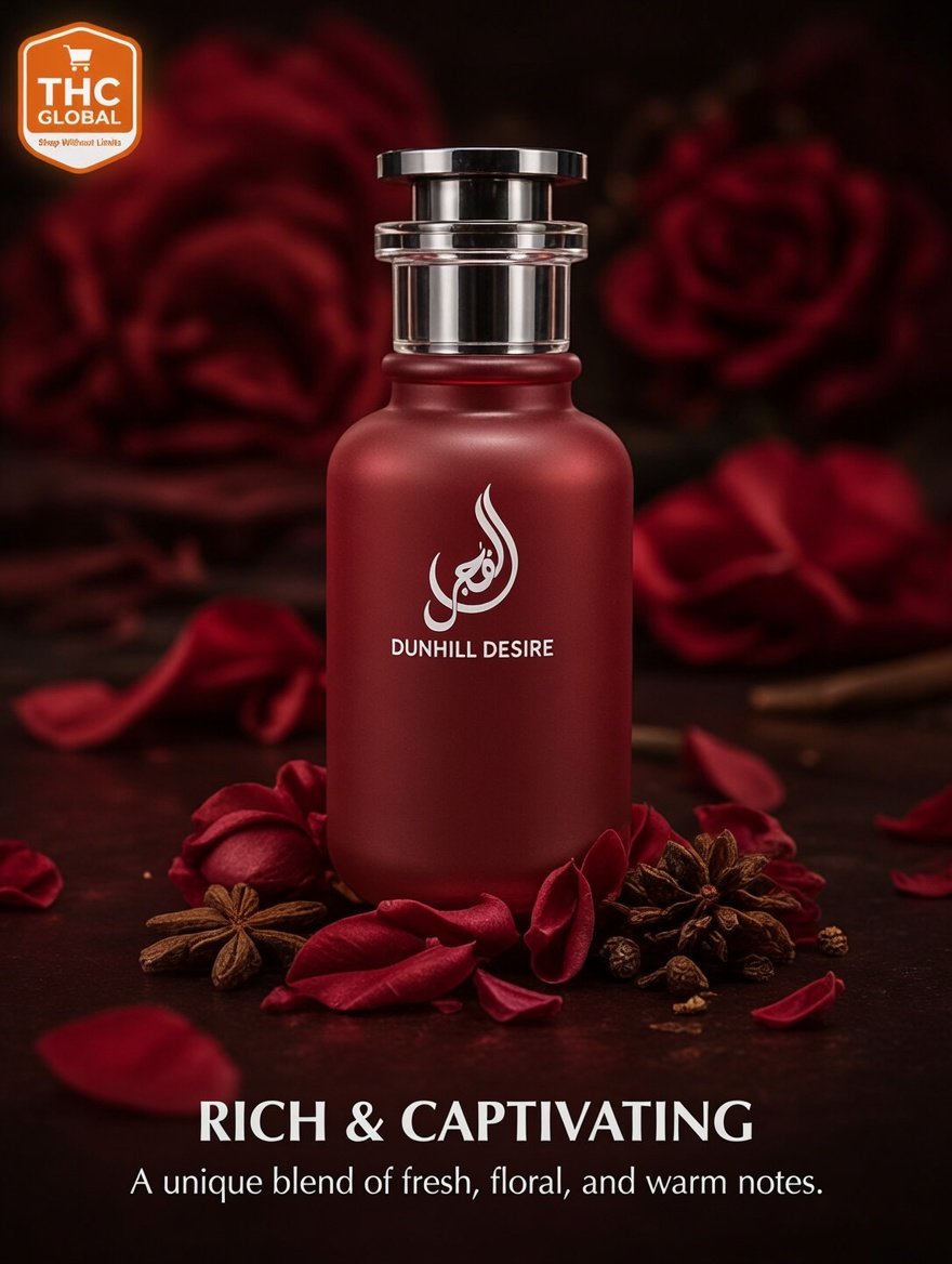 Desire Perfume for Men – Sweet Fruity Amber Fragrance – Long Lasting Bold Evening Scent