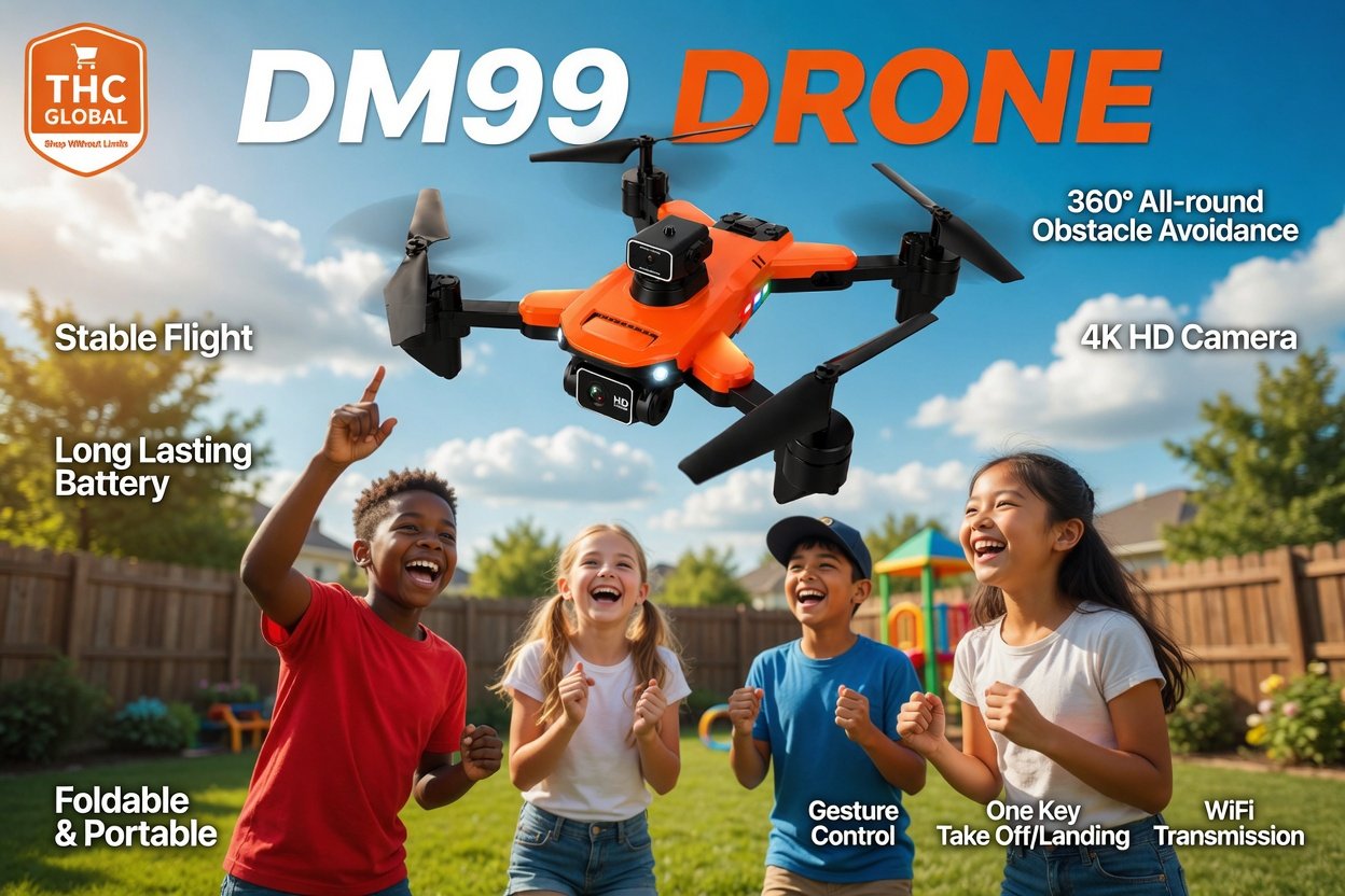 DM99 Foldable Drone 4K Camera WiFi FPV – 360° Obstacle Avoidance – Altitude Hold – Beginner RC Quadcopter - Image 4