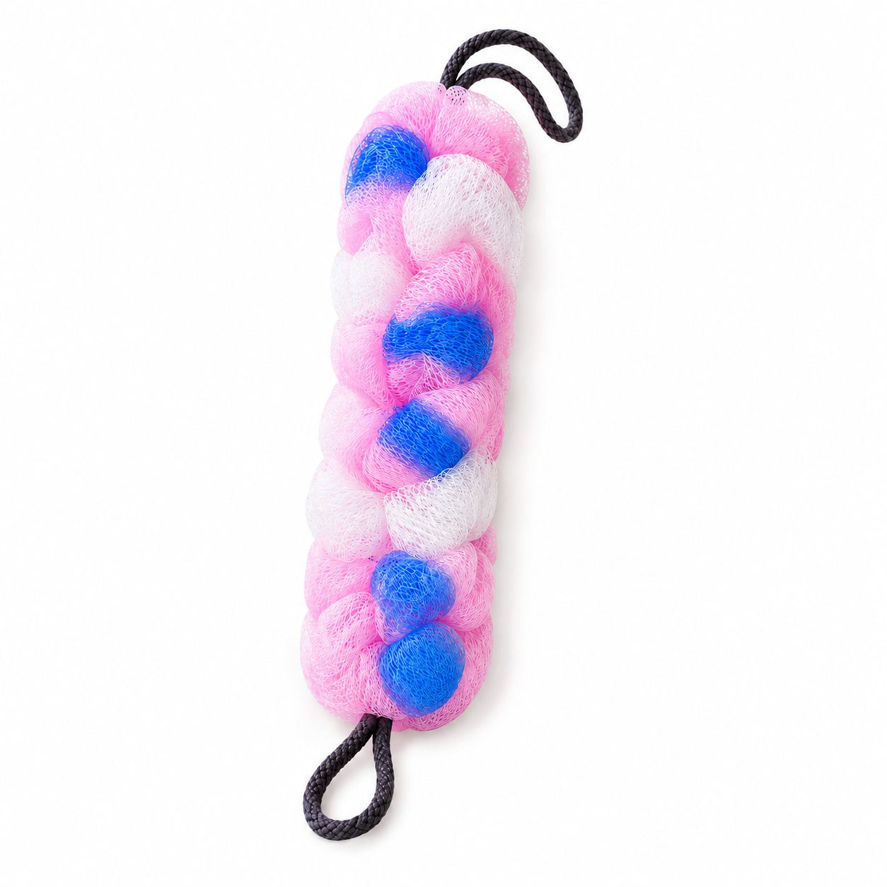 Cute Cat Bath Sponge Loofah Shower Puff Body Scrubber Exfoliating Mesh Pouf with Hanging Rope Pack of 2 - Image 8