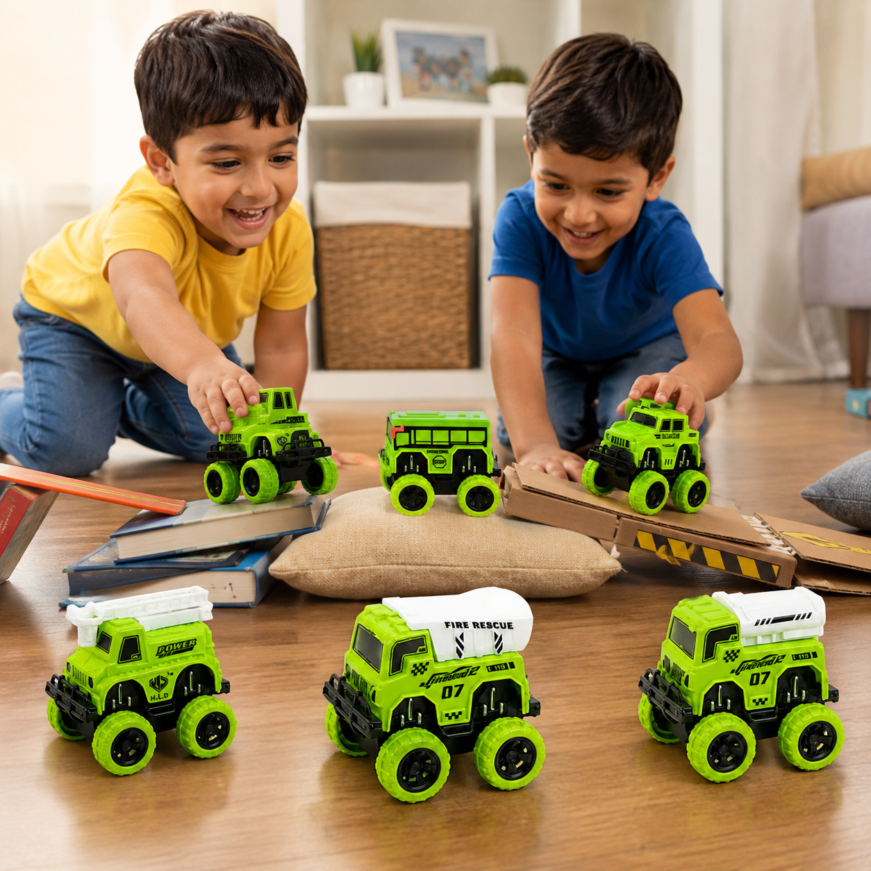 6 Pcs Mini Off Road Climbing Car Set for Kids – Big Wheel Toy Cars, Monster Truck Vehicle Pack, Push Play Cars for Boys & Girls, Assorted Designs - Image 3