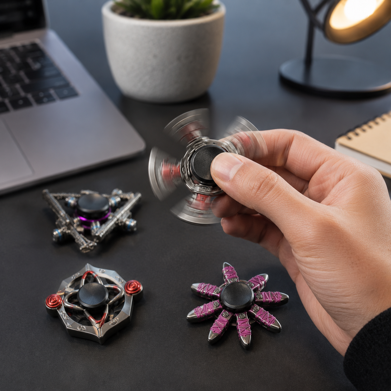 Metal Fidget Spinner Toy in Box – Assorted Hand Spinner Stress Relief Toy for Kids & Adults, Smooth Bearing Finger Spinner - Image 7