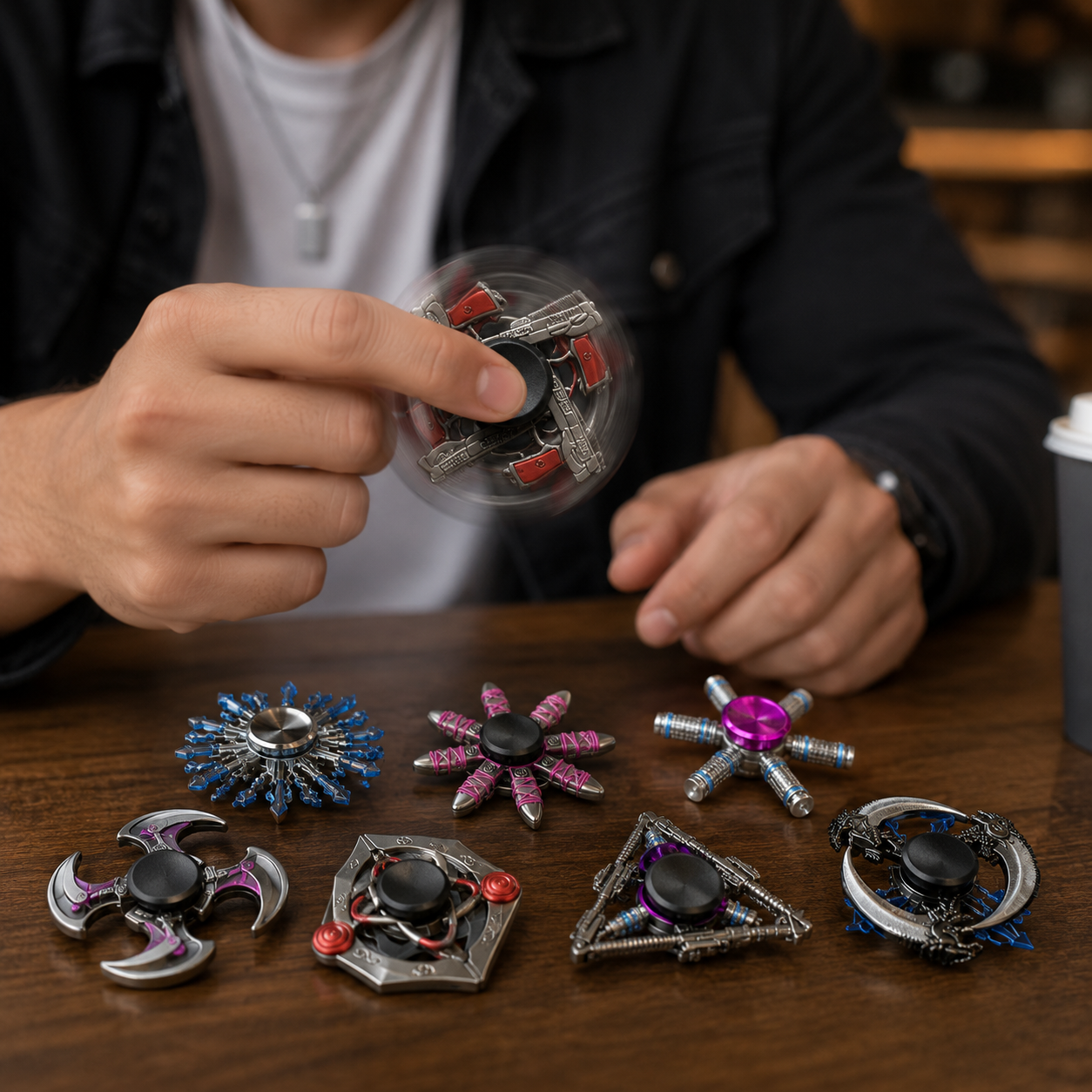 Metal Fidget Spinner Toy in Box – Assorted Hand Spinner Stress Relief Toy for Kids & Adults, Smooth Bearing Finger Spinner - Image 8