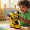 2 in 1 Transforming Sports Car to Robot Hero Toy with Lights | Kids Transforming Robot Car | Mighty Hero Action Figure for Boys & Girls Ages 3+
