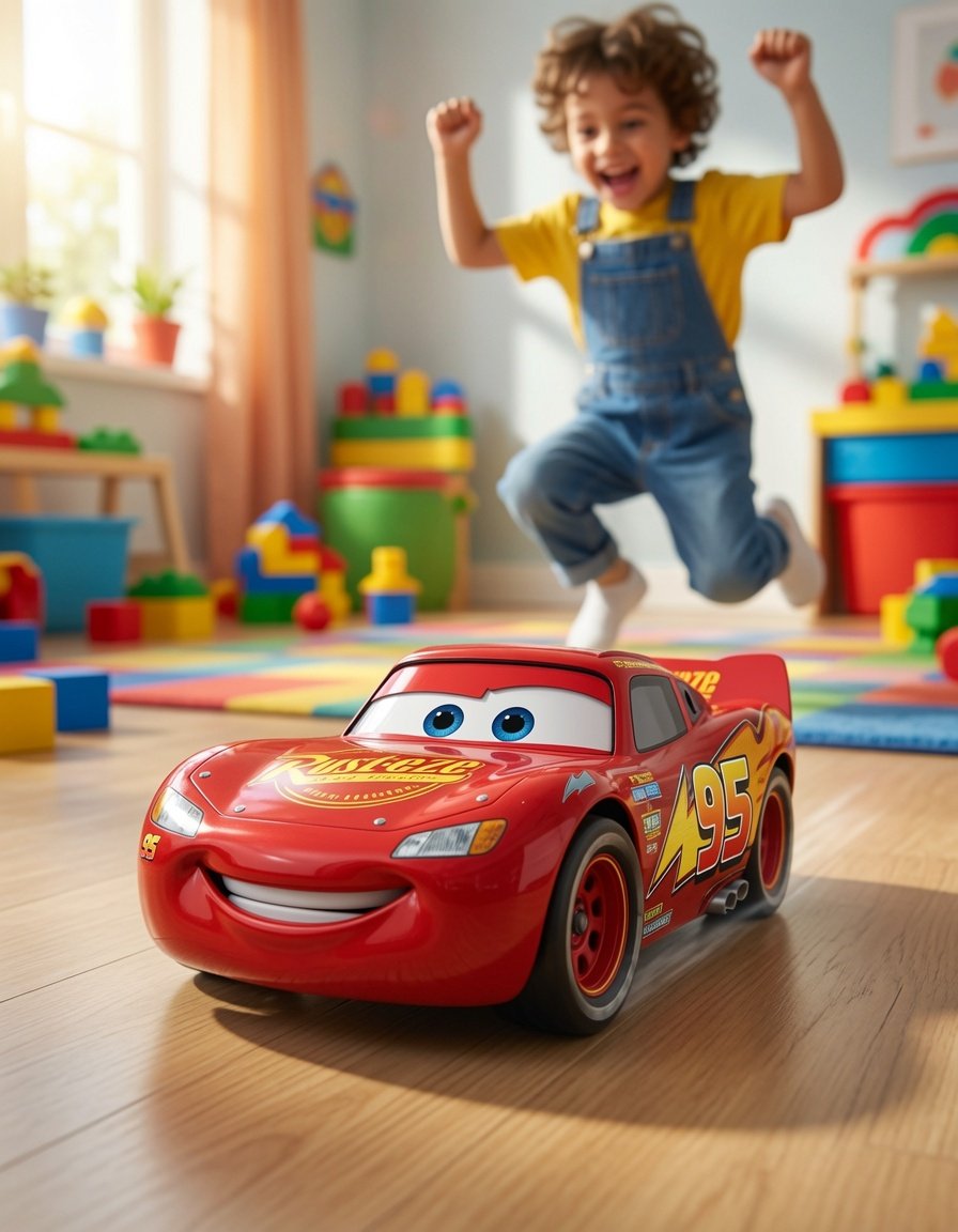 Cars Lightning McQueen 1:24 Scale Diecast Toy Car with Lights & Sounds | World Grand Edition | Racing Car for Kids Ages 3+ - Image 7