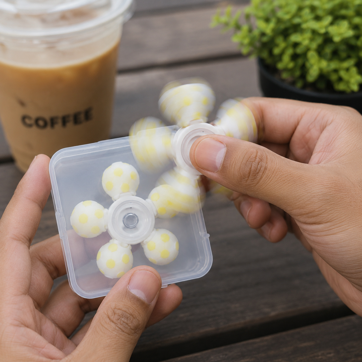 Mini Cartoon Fidget Spinner Toy with Storage Box 2Pcs – Assorted Character Hand Spinner Stress Relief Spinning Toy for Kids – Pocket Size Gift Toy - Image 2