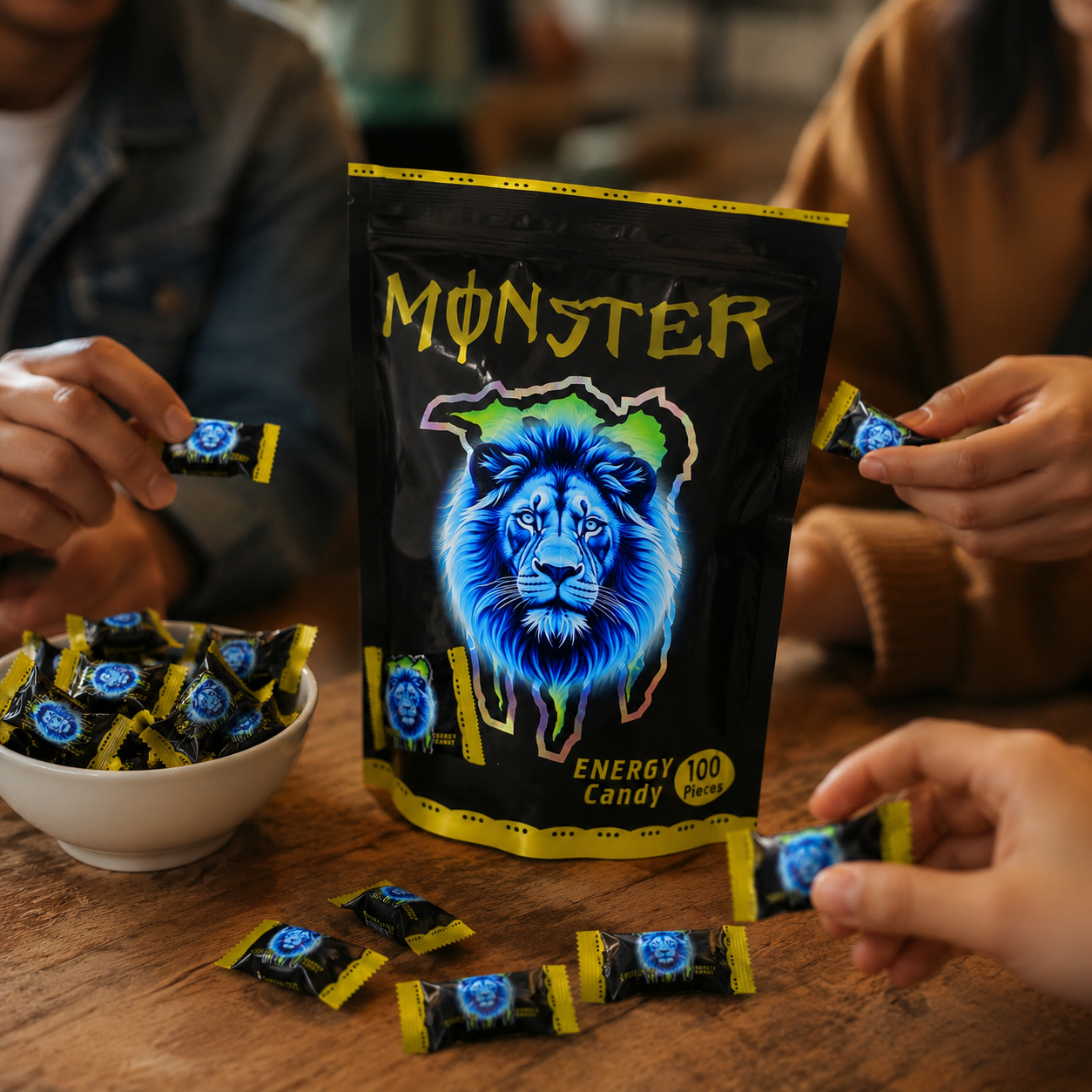 Monster Energy Candy Pack – 100 Pieces Individually Wrapped Candy for Parties, Shops, Gift Bags, Events & Daily Sweet Treats - Image 4