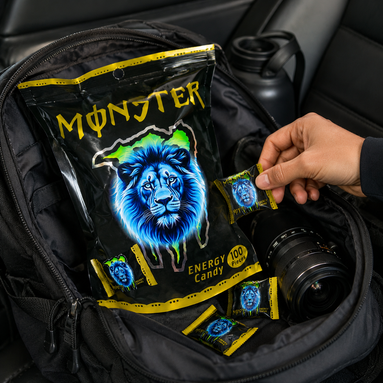 Monster Energy Candy Pack – 100 Pieces Individually Wrapped Candy for Parties, Shops, Gift Bags, Events & Daily Sweet Treats - Image 3