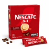 Nescafe 3 in 1 Classic Instant Coffee Mix – 30 Sachets Smooth & Rich Coffee Sachets for Home, Office & Travel