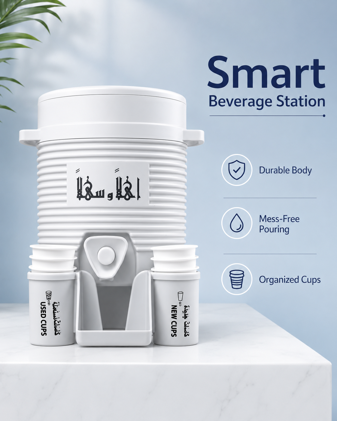 Portable Insulated Water Cooler Dispenser with Tap – Hot & Cold Beverage Cooler with Cup Holder for Home, Office, School, Picnic & Travel - Image 6