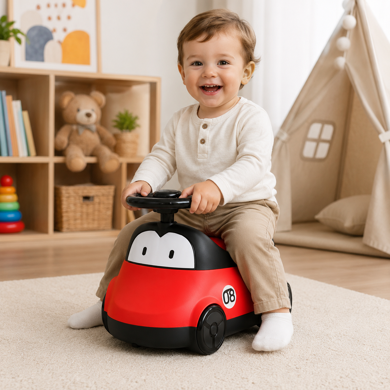 Kids Mini Ride-On Push Car with Steering Wheel – Foot-to-Floor Toddler Riding Toy for Boys and Girls - Image 5